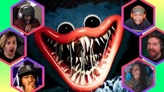 Gamers React to : Huggy Wuggy Jumpscare [Poppy Playtime]
