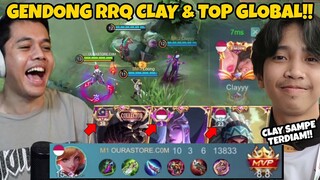 Pertama x Menggendong RRQ CLAY Dan Para TOP Global!! KELASS BOSS!! - Mobile Legends