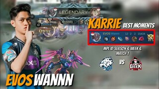 THE BEST COMEBACK | MOMEN TERBAIK KARRIE EVOS WANNN vs GEEK FAM MATCH 1 - MPL ID S6 Week 6 Day 2