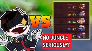 What happens when AkoBida Meets 5 Man Rank Game With No Jungle! Best Granger Build - MLBB