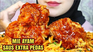 ASMR MIE AYAM SAUS EXTRA PEDAS | EXTRA SPICY | ULUL ASMR INDONESIA