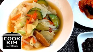 potato sujebi Recipe, 쌀쌀한날 만들어 먹는 | 수제비 만들기 | 감자 수제비 | 수제비 양념장