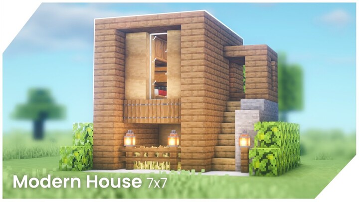 Cara Membuat Modern Starter House 7x7 - Minecraft Tutorial Indonesia