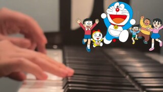 Doraemon theme song (Allegro version) Who said the blue fat man has no fingers? Not only can he play