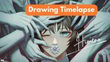 Drawing Timelapse | Himeno with Ghost Devil👹 | Chainsaw Man Fanart