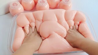 [Tự làm]Nghịch slime nước màu đào