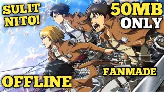 [50MB] ATTACK ON TITAN FANMADE GAME ON ANDROID | OFFLINE ANIME GAME 2021