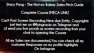 Stacy Pong  course - The Not-so-$alesy Sales Pitch Guide download