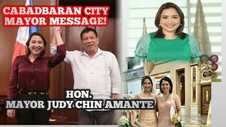 HON.  Mayor JUDY CHIN AMANTE /MESSAGE TO CABADBARANON/Happy New Year!/Bisaya.