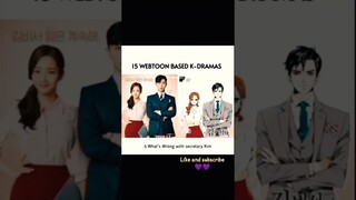 15 Korean drama based on webtoon #koreandramas #kdramas #dramas