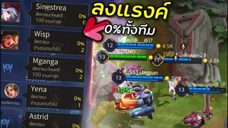 ROV เล่นตัวอัตตราชนะ0% ลงแรงค์ทั้งทีม!