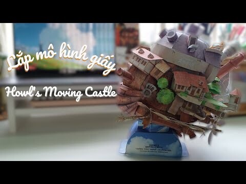 🔮Lắp ráp mô hình giấy Lâu đài di động của Howl | Paper craft model "Howl's moving castle"