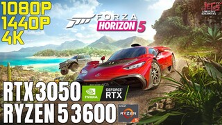 Forza Horizon 5 | Ryzen 5 3600 + RTX 3050 | 1080p, 1440p, 4K benchmarks!