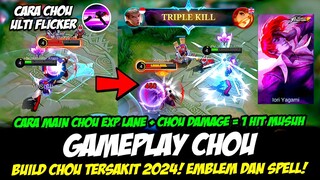 GAMEPLAY CHOU KOF + CARA CHOU ULTI FLICKER❗ BUILD CHOU TERSAKIT 2024❗ TUTORIAL CHOU TOP GLOBAL