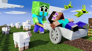 Monster School: Baby Zombie and Funny Farm - Sad Story - Minecraft Animation