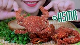 ASMR Soft shell crab fried in hot cheetos , EXTREME CRUNCHY EATING SOUNDS | LINH-ASMR