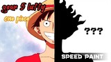 [SPEED PAINT]gambar Luffy setengah gear 5(anime one piece)
