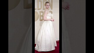 Elle fanning in vintage balmain #shortsfeed #goldenglobes #stylist #celebritystyle #shorts