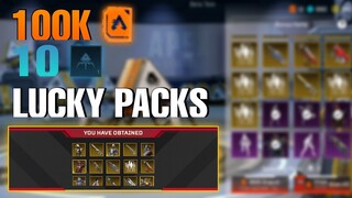 Open Lucky Packs With 100k League Credit & 10 Common Packs - Apex Legends Mobile