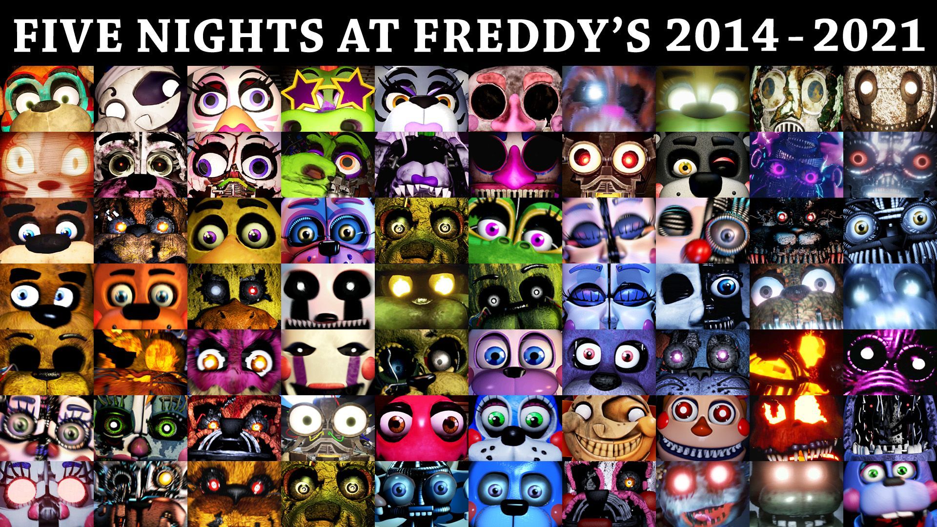 Five Nights at Freddy's VR ALL ANIMATRONICS FNAF 1 2 3 4 5 6 UCN Help  Wanted 