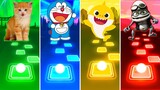 Cute Cat Enemy - Doraemon - Baby Shark - Crazy Frog Axel F | Tiles Hop EDM Rush
