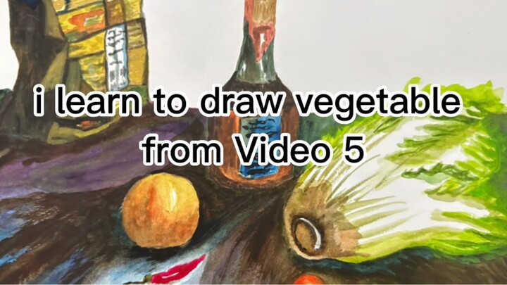 i learn to draw vegetable from video 5
