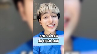 5 sai lầm khi ăn khoai lang