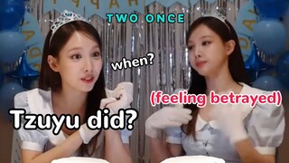 nayeon's reaction to tzuyu's alleged new favourite *unnie of the week* 😂