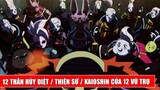 Thông tin về 12 thần hủy diệt thiên sứ và Kaioshin trong giải đấu 12 vũ trụ