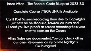 Jason White course The Federal Code Blueprint 2023 2.0 download