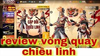 Free fire| review vòng quay chiêu linh săn cặp đôi chiêu linh huy hiệu dưa dấu tốn bao nhiêu