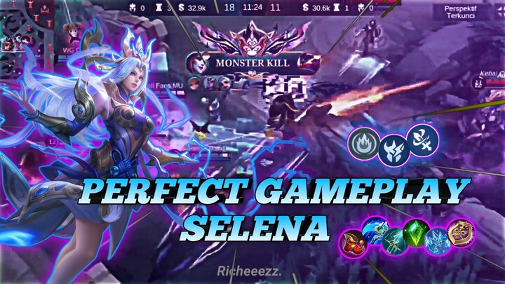 PERFECT GAMEPLAY SELENA AS JUNGGLER || GAMEPLAY SELENA - MLBB