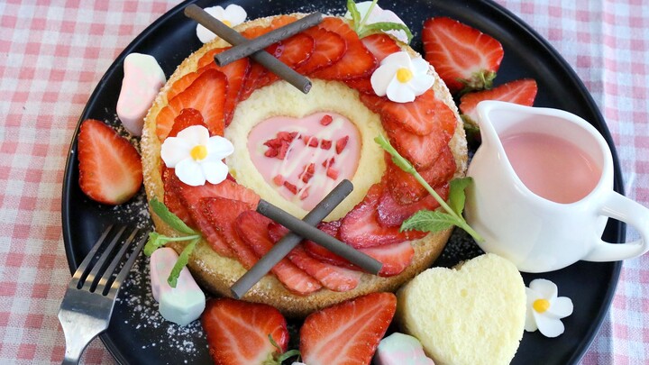 [Makanan] Kue Chiffon dengan Krim Strawberry