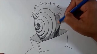 Menggambar Karakter - Karakter Naruto ( Tobi )