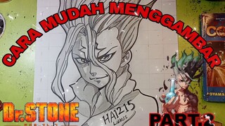 cara mudah menggambar anime Dr.stone part.2