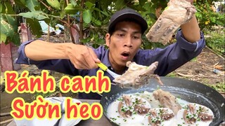 Bánh Canh Miệt Vườn Với Tảng Sườn Heo Siêu To, Tự Làm Tự Ăn