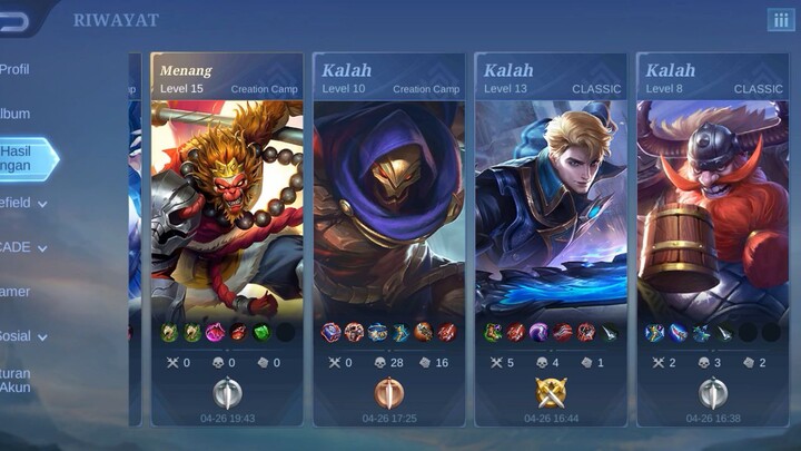 ini ketika aku main mobile legend di rank grandmaster