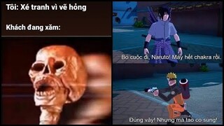 Meme ảnh chế cực hài hước #39: Naruto hết chakra thì làm gì