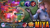 SAVAGE + 23 Kills!! New OP Build for Miya (PLEASE TRY) - Build Top 1 Global Miya ~ MLBB