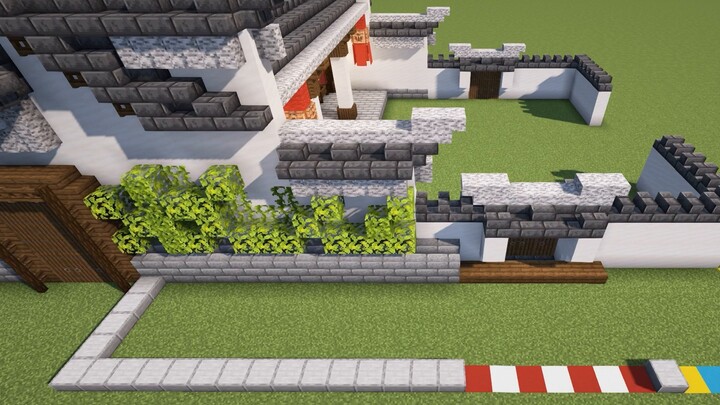 [Tutorial tingkat pengasuh anak] Rumah halaman bergaya Hui dengan desain yang lengkap! Rasa desa air