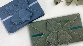 [Gift Wrapping] Wrapping Design + Origami Of The Christmas Bells (Christmas Gift Ideas)