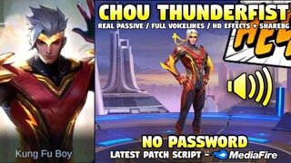 Chou Thunderfist HERO Skin Script | Full Voicelines & Full Effects w/ ShareBG - No Password