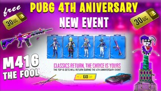 GET FREE UC VOUCHER FOR M416 FOOL | 4TH ANIVERSARY EVENT IN PUBG MOBILE | CLASSIC SET RETURN VOTE