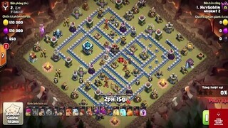 Clash of clans - Top 4 Trận War Phá Nát Hall 13 Đáng Nhất Mùa Noen - Trận 3 #game