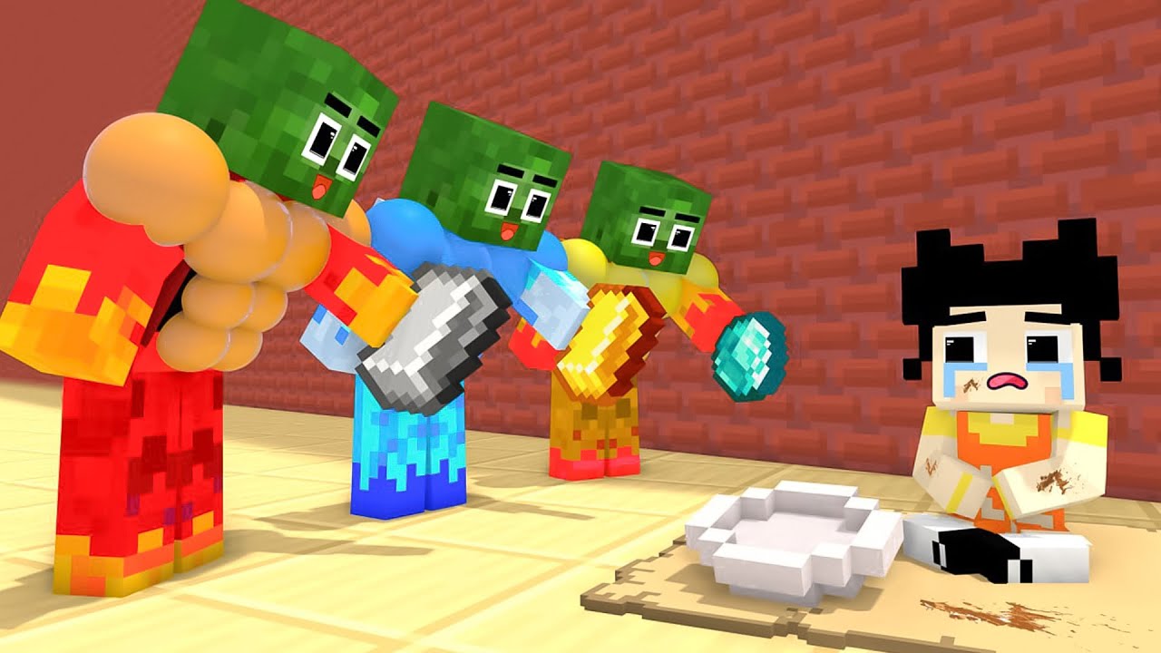 Monster School : Save Baby Zombie Vs Squid Game Doll - Minecraft Animation  - Bilibili