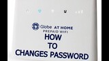 globe at home wifi Changes Password Using PC