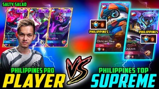 PH SUPREME ZHASK & DIGGIE vs. PH PRO PLAYER (SALTY SALAD) ~ MOBILE LEGENDS