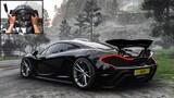 1200HP McLaren P1 | Forza Horizon 5 | Steering Wheel Gameplay