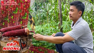 Thử Làm Bắp Nữ Hoàng Nướng Mỡ Hành Dân Dã Tại Vườn Nhà Kiểu Miền Tây | NKGĐ