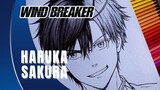 DRAWING PART-1 Haruka Sakura si jago gelud Anime Wind Breaker